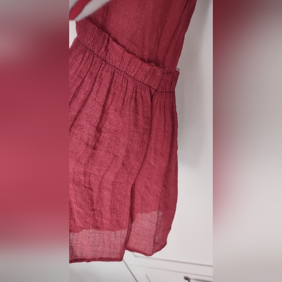 Anthropologie Peach Love Babydoll Juliet Sleeves Drawstrings Romantic Top Sz S - Picture 7 of 15